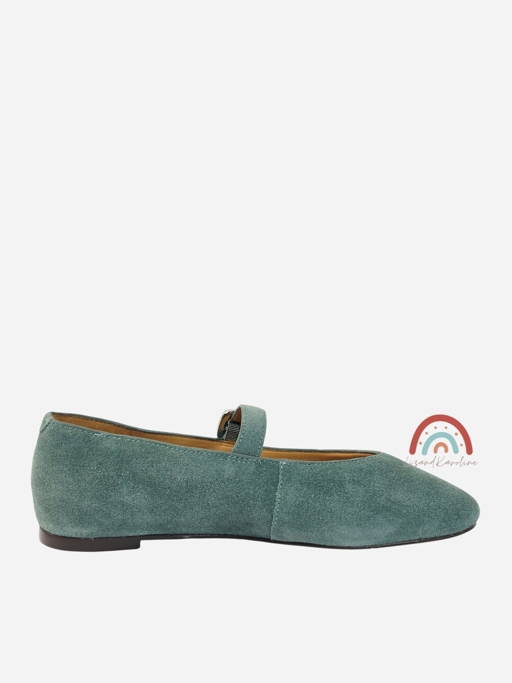 New! Madewell The Remy Mary Jane Flat in Leather Suede Architect Green - Picture 6 of 15